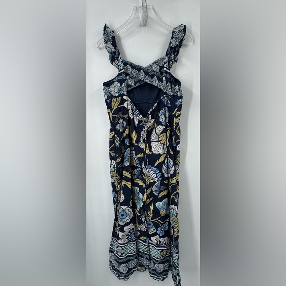 FREE PEOPLE Bali Albright Floral Jumpsuit Navy Size Small $148 MSRP B2726 - Picture 3 of 5